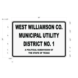 West Williamson County 24x36 Sign image