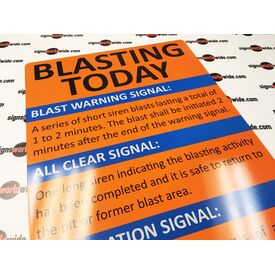 Blasting Today 36"h x 24"w Reflective Sign Image