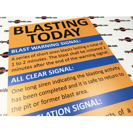 Blasting Today 36"h x 24"w Non-Reflective Sign Image