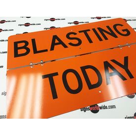 Safety First Blasting Today v2 24 x 36 Reflective Folding Sign Image
