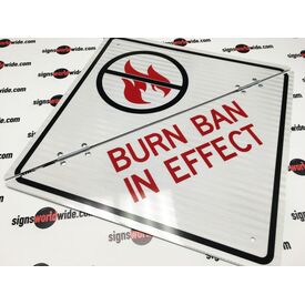 Folding Burn Ban In Effect 3 sign image 1