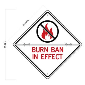 Folding Burn Ban In Effect 3 sign image