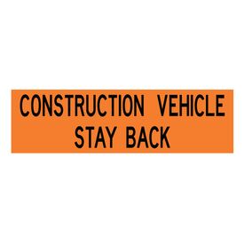 Construction Vehicle Stay Back 12x42 decal image