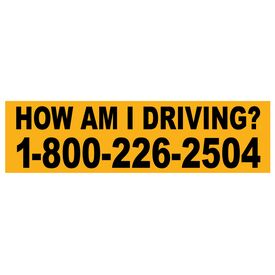 How Am I Driving 6x20 Car Decal Image