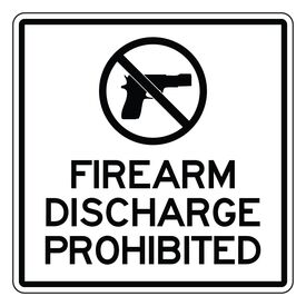 Firearm Discharge Prohibited 18x18 Sign Image