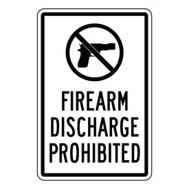 Firearm Discharge Prohibited 18x12 Sign Image