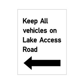 Kiepersol Estates Keep All Vehicles Access Road Sign Image Left