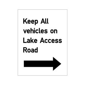 Kiepersol Estates Keep All Vehicles Access Road Sign Image Right