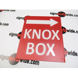 Directional 8"h x 6.5"w Aluminum Knox Box Right Arrow 
Sign Image