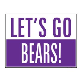 Let's Go Bears 18x24 School Spirit Yard Sign Image