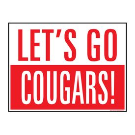 Let's Go Cougars 18x24 School Spirit Yard Sign Image