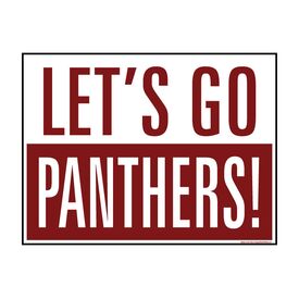 Let's Go Panthers 18x24 School Spirit Yard Sign Image