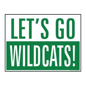 Let's Go Wildcats 18x24 School Spirit Yard Sign Image