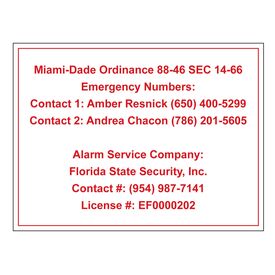 Miami-Dade Ordinance 18x24 Coroplast Sign Image