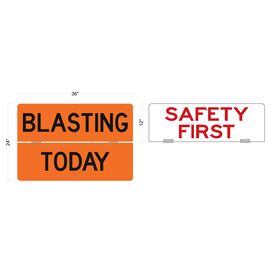 Safety First Blasting Today v2 24 x 36 Folding Sign Image