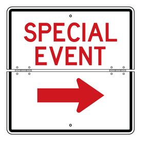 Folding Special Event Right Arrow 24 x 24 sign image