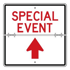 Folding Special Event Straight Arrow 24 x 24 sign image