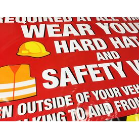 Wear Your Hard Hat 48" x 72" Banner Image 2