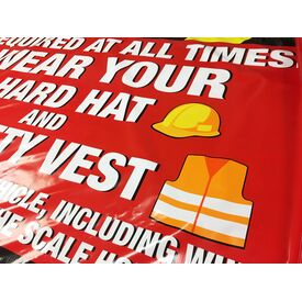 Wear Your Hard Hat 48" x 72" Banner Image 3