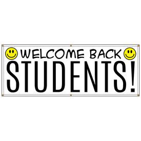 Welcome Back Students Smiley Face banner image