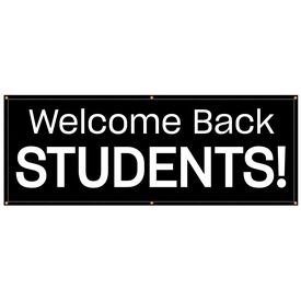 Welcome Back Students black and white banner image