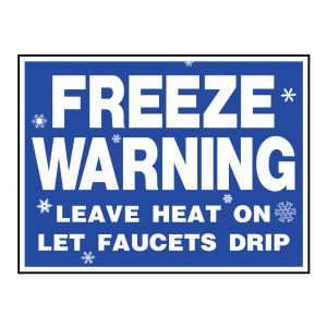 Freeze Warning sign image Freeze Warning sign image