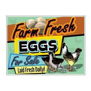 Farm Fresh Eggs Laid Fresh sign image Farm Fresh Eggs Laid Fresh sign image