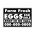 Farm Fresh Eggs B&W phone number 12x18 sign image