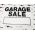 Garage Sale B&W Sign image
