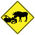 Moose Crushing Car Diamond sign image
