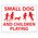 Small Dog and Children Playing sign image