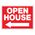 Open House Left Arrow Sign Image