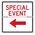 Folding Special Event Left Arrow 24 x 24 sign image