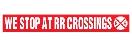 We Stop at RR Crossings decal image