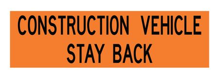 Construction Vehicle Stay Back 12x42 decal image