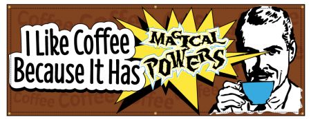 Magical Coffee Powers Retro banner image