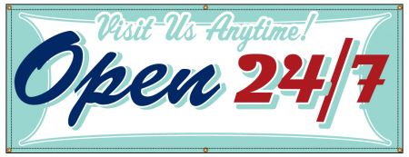 Open 24/7 Retro banner image