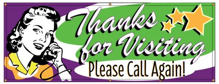 Thanks For Visiting Retro banner image