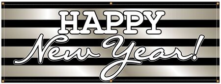 Happy New Year Stripes banner image