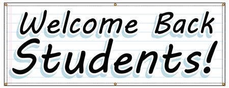 Welcome Back Students 3x8 banner image