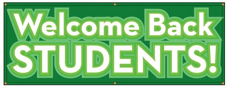 Welcome Back Students 3x8 banner 2 image