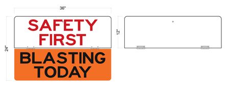 Safety First Blasting Today 24 x 36 Folding Sign Image