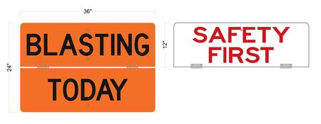 Safety First Blasting Today v2 24 x 36 Folding Sign Image