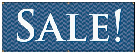 Sale blue herringbone banner