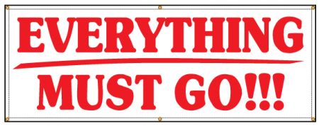Everything must go banner image