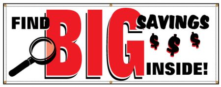 Find Big Savinsg banner image