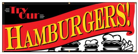 Try Our Hamburgers banner image