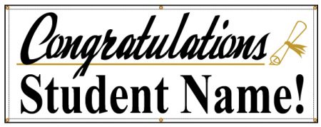 Congratulations student name banner image