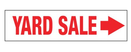 Yard Sale Right directional sign image