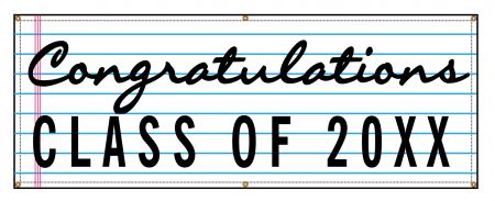 Congratulations 20XX lined paper design